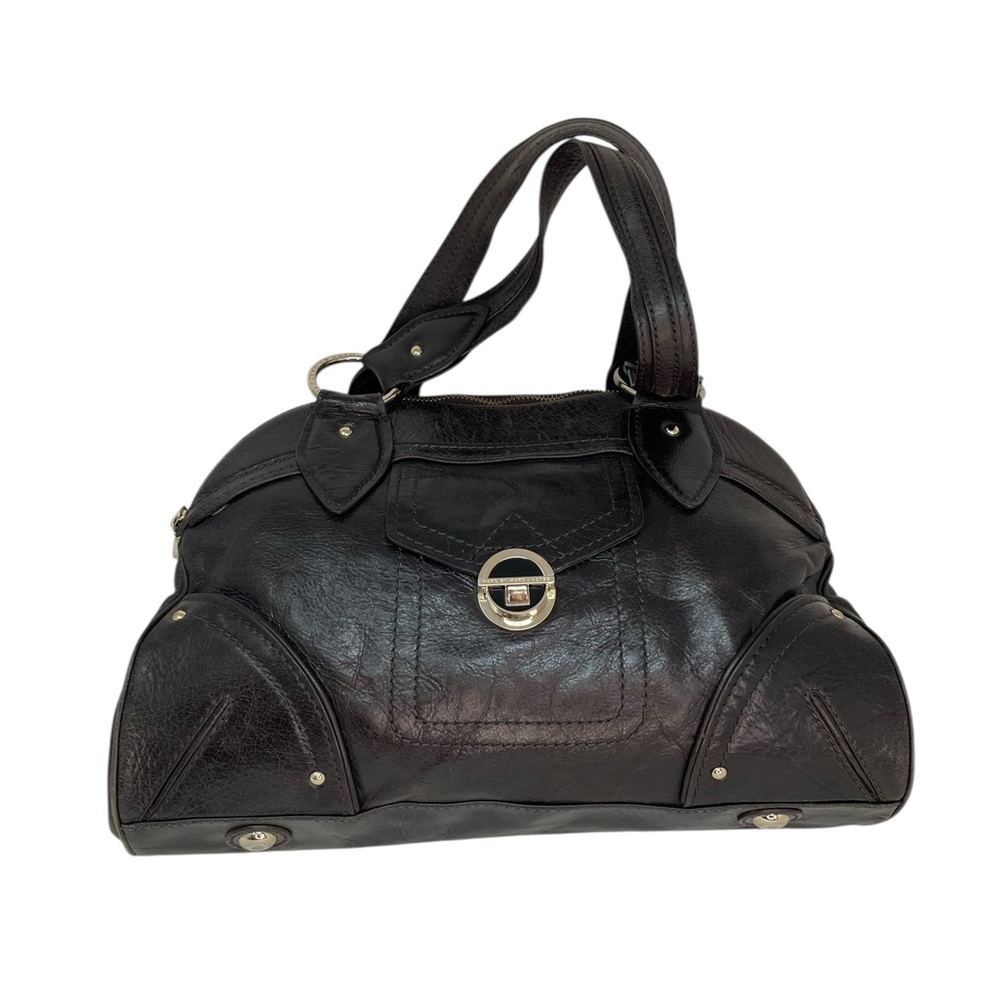 Marc Jacobs Large Vintage Bag Chocolate Brown Leather 3 Compartment Satchel